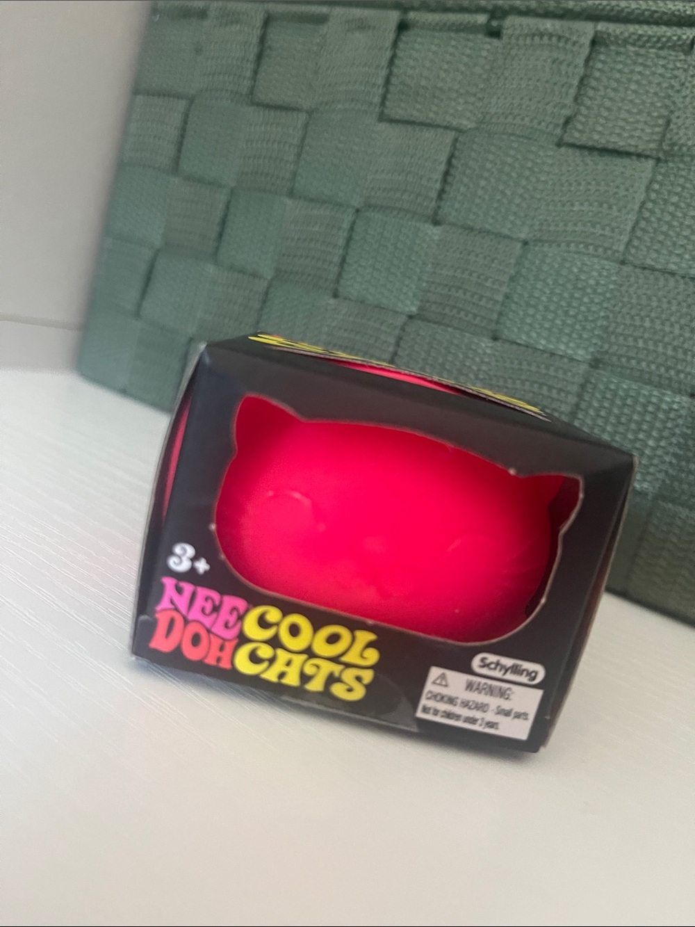 Nee Doh Cool Cats Pink Squishy Cat Toy by